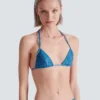 Denim two-piece swimsuit