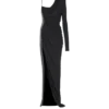 Draped asymmetrical two-material dress Draped asymmetrical two-material dress