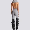 Draped bodysuit with hood Draped bodysuit with hood