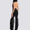 Draped bodysuit with hood Draped bodysuit with hood