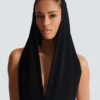 Draped bodysuit with hood Draped bodysuit with hood