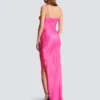 Draped satin slit dress Draped satin slit dress