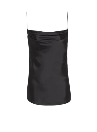 Draped satin top