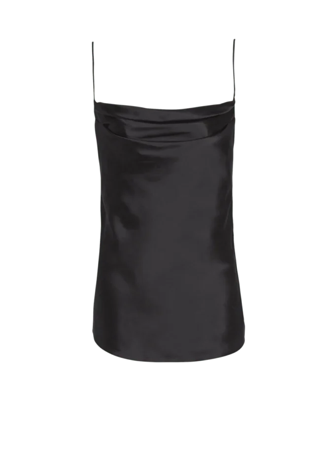 Draped satin top