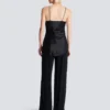 Draped satin top