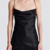 Draped satin top