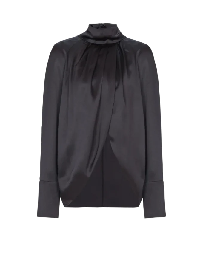 Draped silk blouse Draped silk blouse