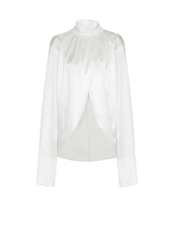 Draped silk blouse Draped silk blouse