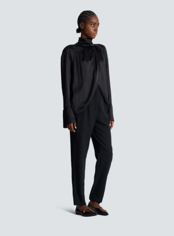Draped silk blouse Draped silk blouse