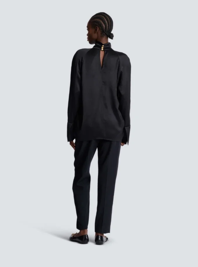 Draped silk blouse Draped silk blouse