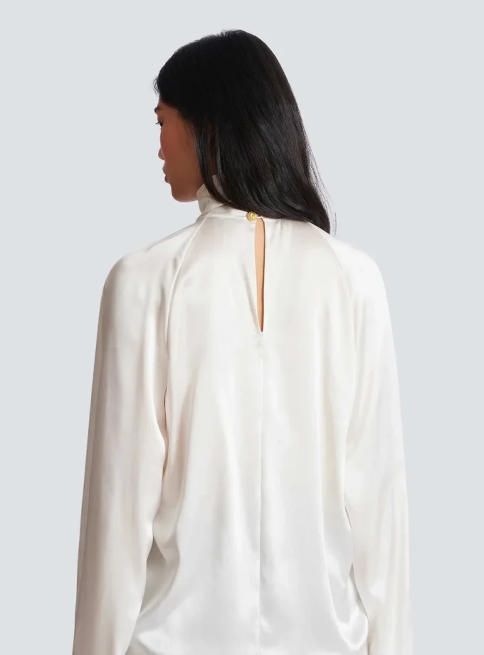 Draped silk blouse Draped silk blouse