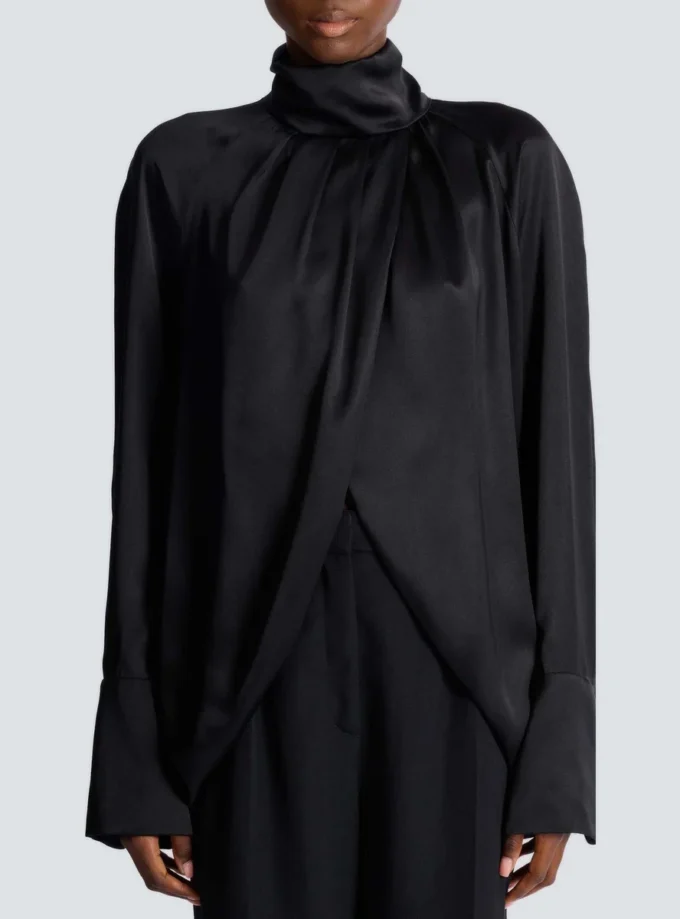 Draped silk blouse Draped silk blouse