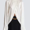 Draped silk blouse Draped silk blouse