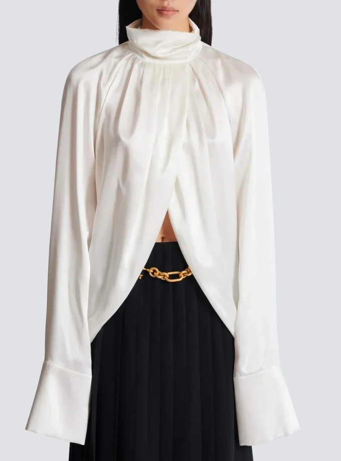 Draped silk blouse Draped silk blouse