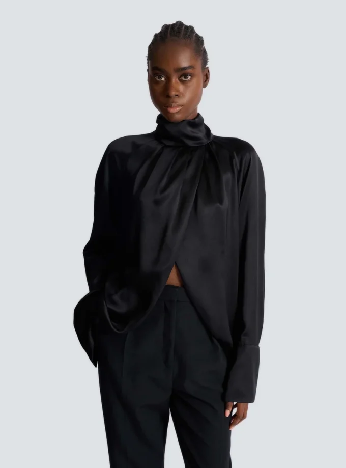 Draped silk blouse Draped silk blouse