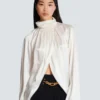 Draped silk blouse Draped silk blouse