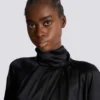 Draped silk blouse Draped silk blouse