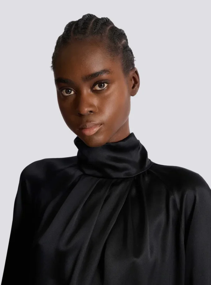 Draped silk blouse Draped silk blouse