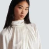 Draped silk blouse Draped silk blouse