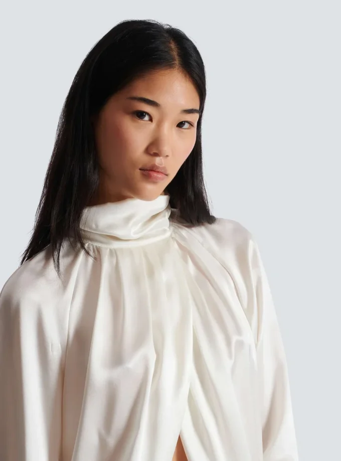 Draped silk blouse Draped silk blouse