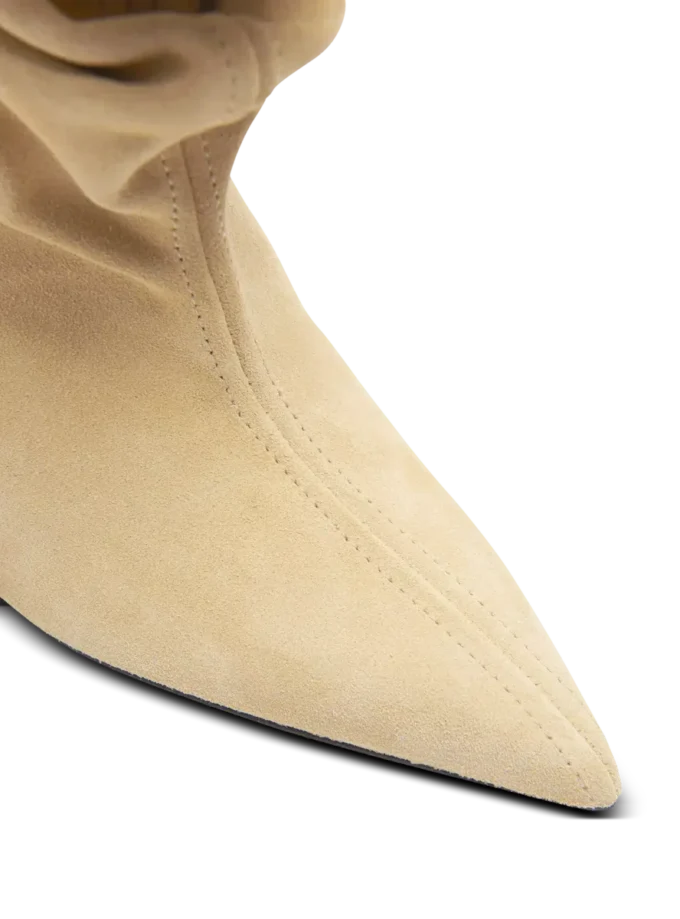 Draped suede Wedge ankle boots