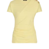 Draped T-shirt with buttons
