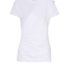 Draped T-shirt with buttons
