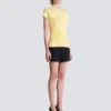 Draped T-shirt with buttons