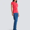 Draped T-shirt with buttons