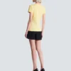 Draped T-shirt with buttons