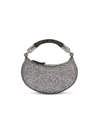 Ebene Mini bag in suede and crystals