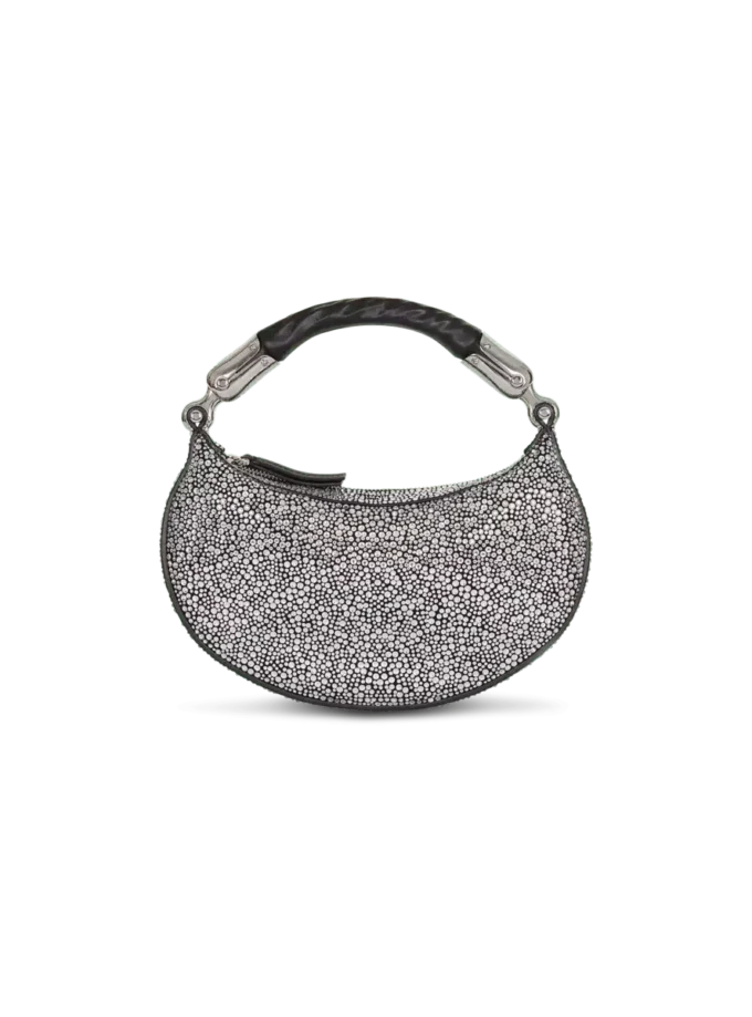 Ebene Mini bag in suede and crystals Ebene Mini bag in suede and crystals