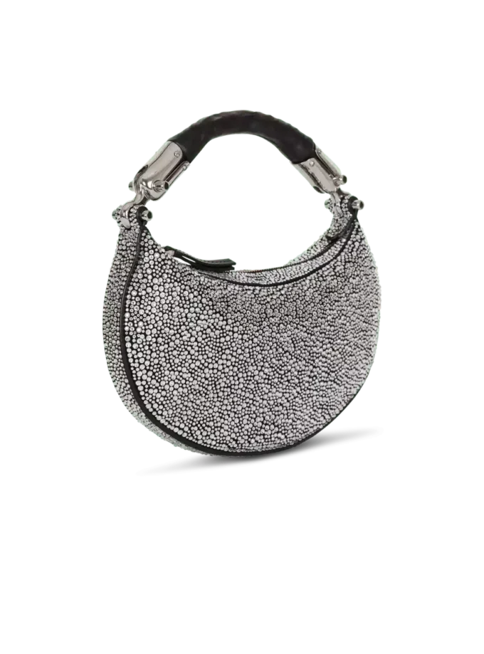 Ebene Mini bag in suede and crystals Ebene Mini bag in suede and crystals