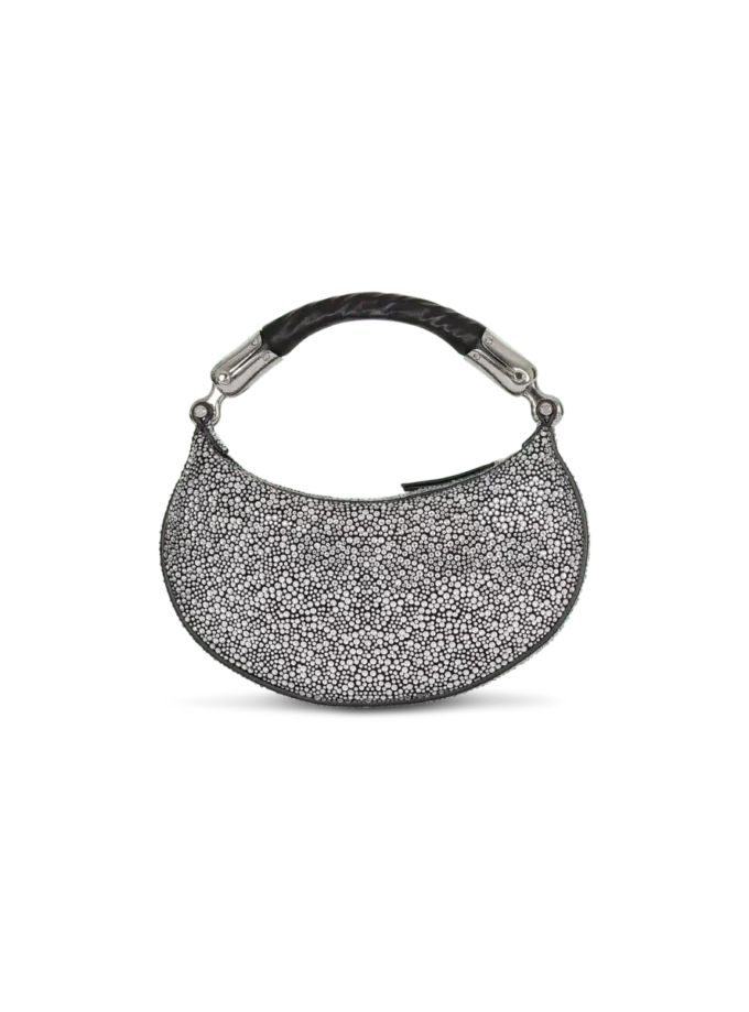 Ebene Mini bag in suede and crystals Ebene Mini bag in suede and crystals