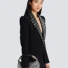 Ebene Mini bag in suede and crystals Ebene Mini bag in suede and crystals