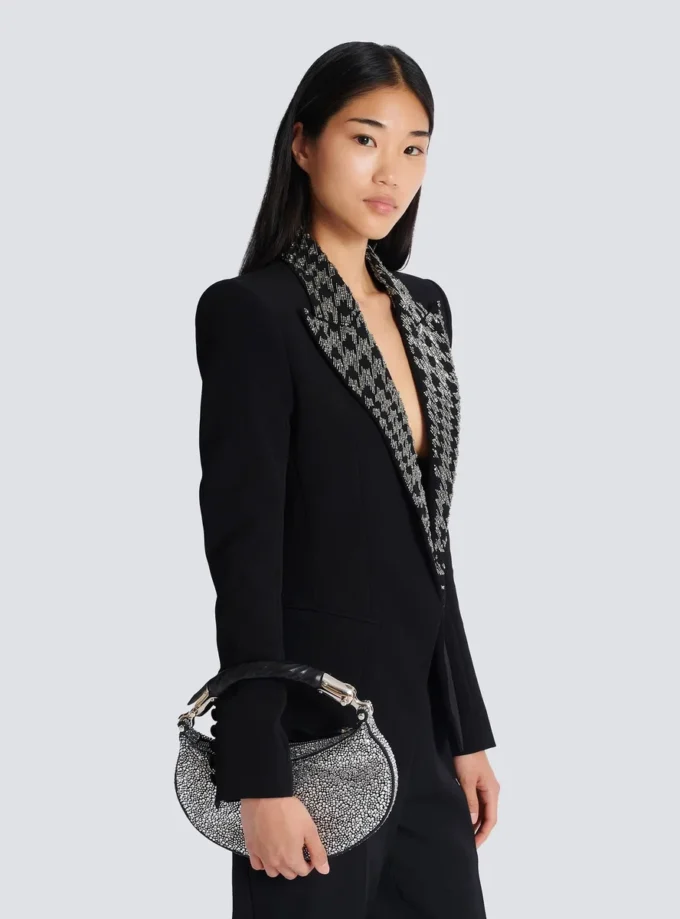 Ebene Mini bag in suede and crystals Ebene Mini bag in suede and crystals