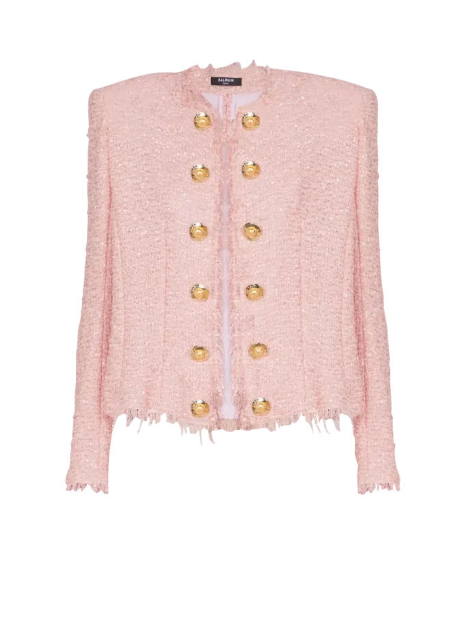 Edge-to-edge sequin tweed jacket Edge-to-edge sequin tweed jacket