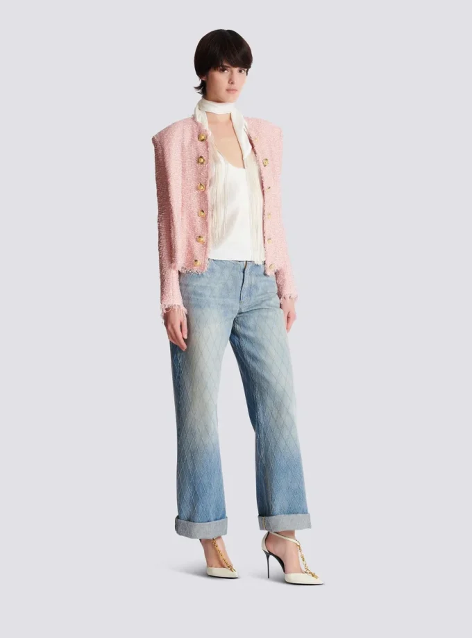 Edge-to-edge sequin tweed jacket Edge-to-edge sequin tweed jacket