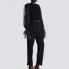 Edge-to-edge tweed and chiffon jacket Edge-to-edge tweed and chiffon jacket