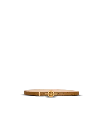 Embossed calfskin T-Bar belt