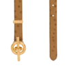 Embossed calfskin T-Bar belt