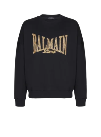 Embroidered Balmain College sweatshirt
