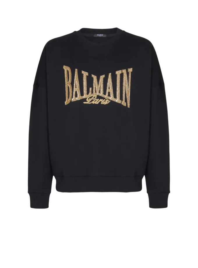 Embroidered Balmain College sweatshirt