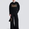 Embroidered Balmain College sweatshirt
