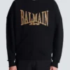 Embroidered Balmain College sweatshirt