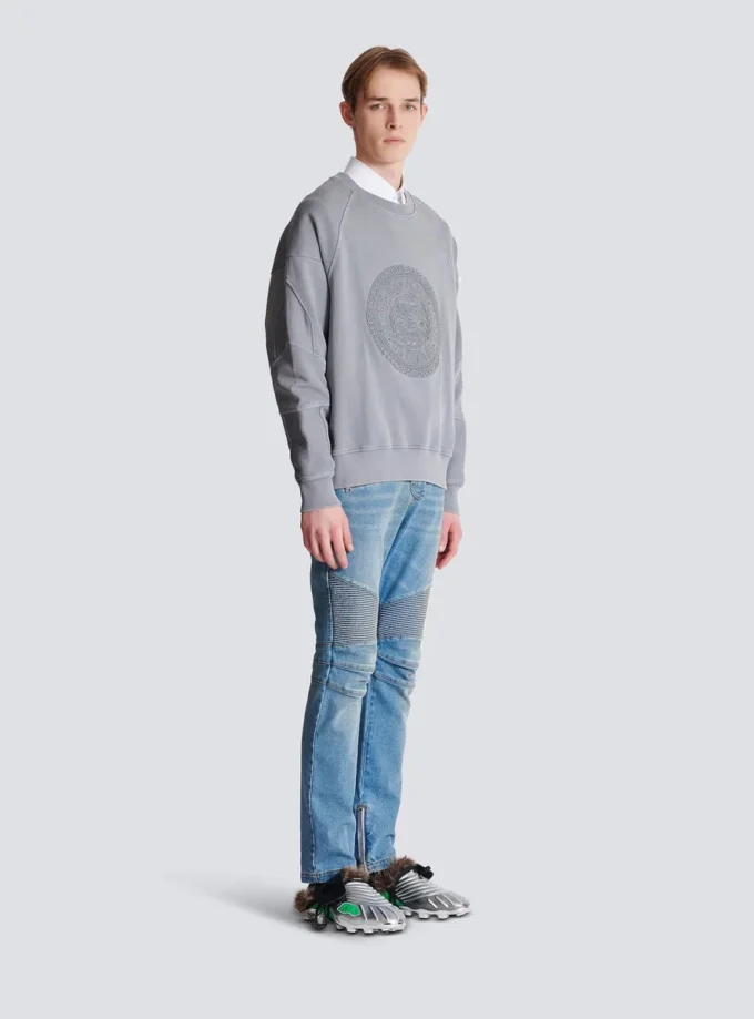 Embroidered Balmain Médaille sweatshirt
