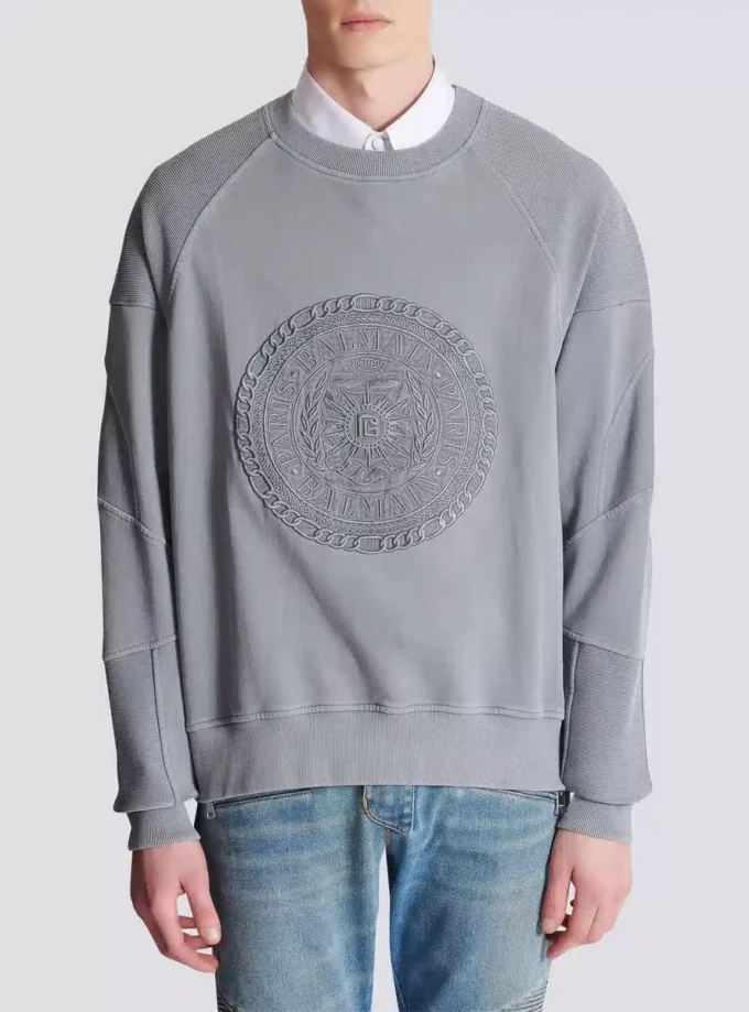 Embroidered Balmain Médaille sweatshirt
