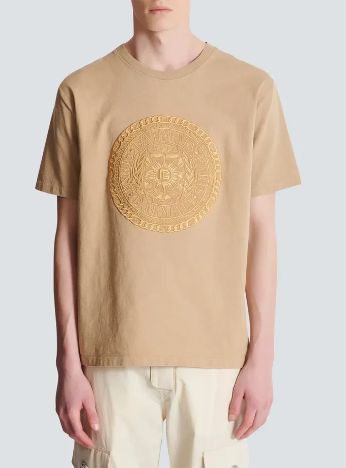Embroidered Balmain Médaille T-shirt Embroidered Balmain Médaille T-shirt