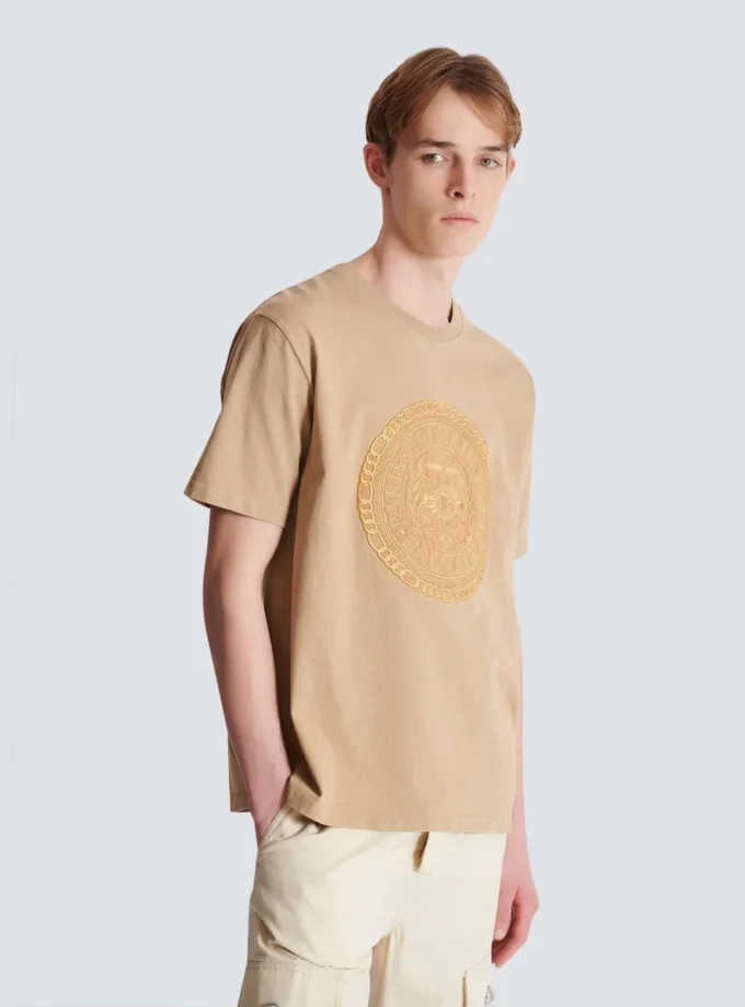 Embroidered Balmain Médaille T-shirt Embroidered Balmain Médaille T-shirt