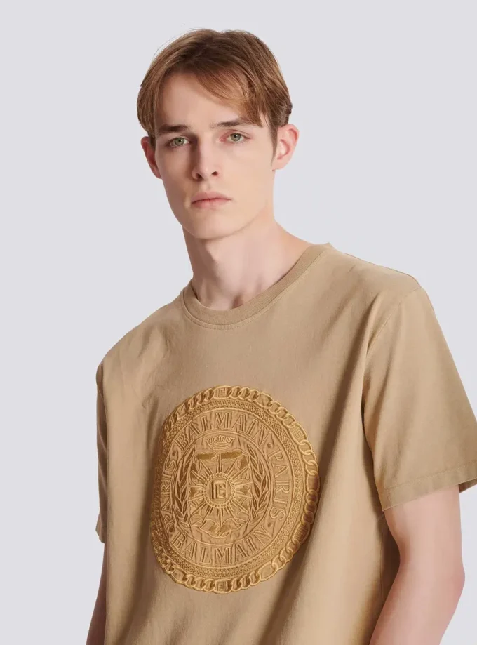 Embroidered Balmain Médaille T-shirt Embroidered Balmain Médaille T-shirt